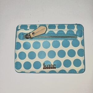 Kate Landry Blue and White Polka Dot Wallet